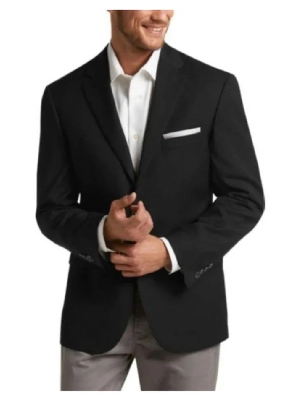Pronto Uomo Black Platinum Men's Sport Coat Blazer - 100% Wool